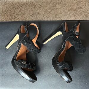 Calvin Klein Black Stiletto Heels Strappy Design